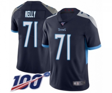 Youth Tennessee Titans #71 Dennis Kelly Navy Blue Team Color Vapor Untouchable Limited Player 100th Season Football Jersey