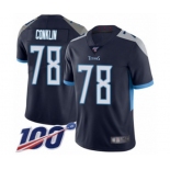 Youth Tennessee Titans #78 Jack Conklin Navy Blue Team Color Vapor Untouchable Limited Player 100th Season Football Jersey