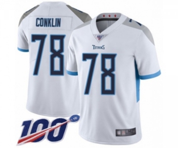 Youth Tennessee Titans #78 Jack Conklin White Vapor Untouchable Limited Player 100th Season Football Jersey