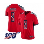 Youth Tennessee Titans #8 Marcus Mariota Limited Red Inverted Legend 100th Season Football Jersey