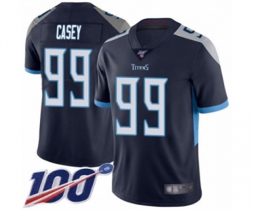 Youth Tennessee Titans #99 Jurrell Casey Navy Blue Team Color Vapor Untouchable Limited Player 100th Season Football Jersey