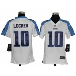 nike youth nfl jerseys tennessee titans #10 jake locker white[nike]