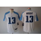 nike youth nfl jerseys tennessee titans #13 wright white[nike limited]