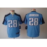 nike youth nfl jerseys tennessee titans #28 chris johnson lt.blue[nike limited]