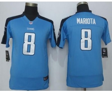 nike youth nfl jerseys tennessee titans #8 mariota blue[nike limited][mariota]