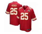 Men Nike Kansas City Chiefs #25 Kenneth Acker Game Red Team Color NFL Jersey