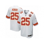 Men Nike Kansas City Chiefs #25 Kenneth Acker Game White NFL Jersey