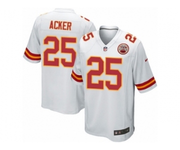 Men Nike Kansas City Chiefs #25 Kenneth Acker Game White NFL Jersey