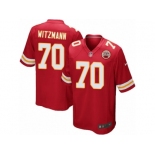 Men Nike Kansas City Chiefs #70 Bryan Witzmann Game Red Team Color NFL Jersey