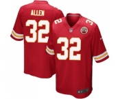 Men's Kansas City Chiefs #32 Marcus Allen Game Red Team Color Football Jersey