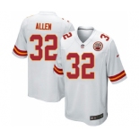 Men's Kansas City Chiefs #32 Marcus Allen Game White Football Jersey