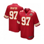 Men's Kansas City Chiefs #97 Alex Okafor Game Red Team Color Football Jersey