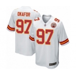 Men's Kansas City Chiefs #97 Alex Okafor Game White Football Jersey