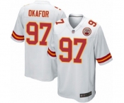 Men's Kansas City Chiefs #97 Alex Okafor Game White Football Jersey