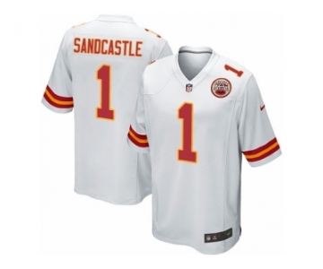 Men's Nike Kansas City Chiefs #1 Leon Sandcastle Game White NFL Jersey