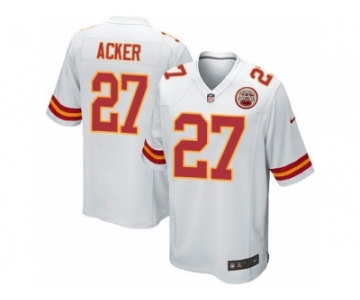 Men's Nike Kansas City Chiefs #27 Kenneth Acker Game White NFL Jersey