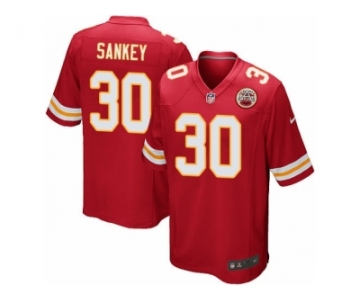 Men's Nike Kansas City Chiefs #30 Bishop Sankey Game Red Team Color NFL Jersey