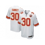 Men's Nike Kansas City Chiefs #30 Bishop Sankey Game White NFL Jersey