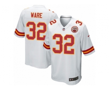 Men's Nike Kansas City Chiefs #32 Spencer Ware Game White NFL Jersey