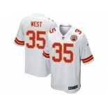 Men's Nike Kansas City Chiefs #35 Charcandrick West Game White NFL Jersey