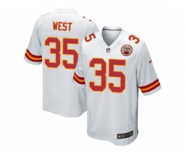 Men's Nike Kansas City Chiefs #35 Charcandrick West Game White NFL Jersey