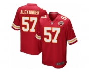 Men's Nike Kansas City Chiefs #57 D.J. Alexander Game Red Team Color NFL Jersey