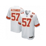 Men's Nike Kansas City Chiefs #57 D.J. Alexander Game White NFL Jersey