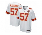 Men's Nike Kansas City Chiefs #57 D.J. Alexander Game White NFL Jersey