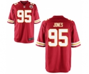 Men's Nike Kansas City Chiefs #95 Chris Jones Game Red Team Color NFL Jersey