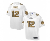 nike nfl jerseys kansas city chiefs #12 luck Pro Line White[game][luck]