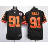 nike nfl jerseys kansas city chiefs #91 hali black[game]