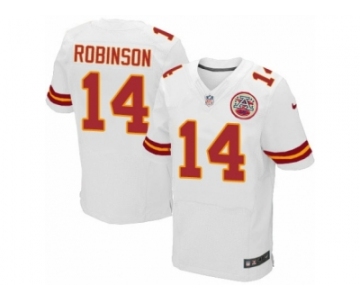 Men Nike Kansas City Chiefs #14 Demarcus Robinson Elite White NFL Jersey