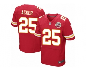 Men Nike Kansas City Chiefs #25 Kenneth Acker Elite Red Team Color NFL Jersey