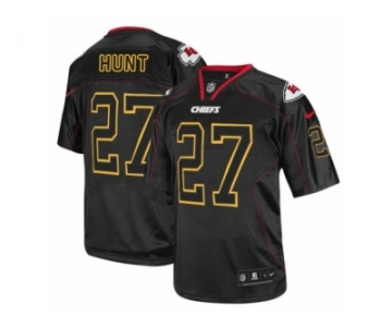 Men Nike Kansas City Chiefs #27 Kareem Hunt Elite Lights Out Black NFL Jersey