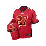 Men Nike Kansas City Chiefs #27 Kareem Hunt Elite Red Drift Fashion NFL Jersey