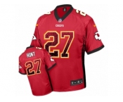 Men Nike Kansas City Chiefs #27 Kareem Hunt Elite Red Drift Fashion NFL Jersey