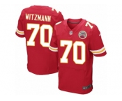 Men Nike Kansas City Chiefs #70 Bryan Witzmann Elite Red Team Color NFL Jersey