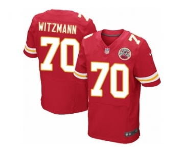 Men Nike Kansas City Chiefs #70 Bryan Witzmann Elite Red Team Color NFL Jersey