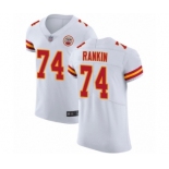 Men's Kansas City Chiefs #74 Martinas Rankin White Vapor Untouchable Elite Player Football Jersey