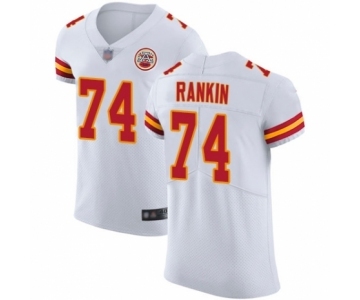 Men's Kansas City Chiefs #74 Martinas Rankin White Vapor Untouchable Elite Player Football Jersey