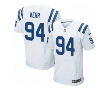 Men's Nike Indianapolis Colts #94 Zach Kerr Elite White NFL Jersey