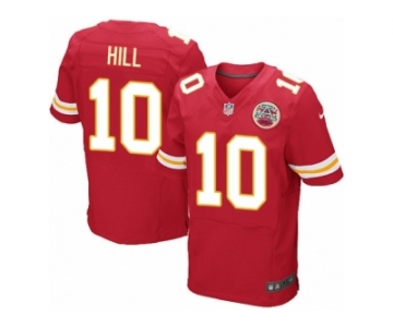 Men's Nike Kansas City Chiefs #10 Tyreek Hill Elite Red Team Color NFL Jersey