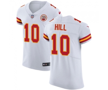 Men's Nike Kansas City Chiefs #10 Tyreek Hill White Vapor Untouchable Elite Player NFL Jersey