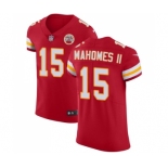 Men's Nike Kansas City Chiefs #15 Patrick Mahomes II Red Team Color Vapor Untouchable Elite Player NFL Jersey