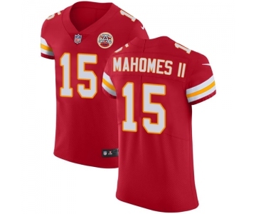 Men's Nike Kansas City Chiefs #15 Patrick Mahomes II Red Team Color Vapor Untouchable Elite Player NFL Jersey