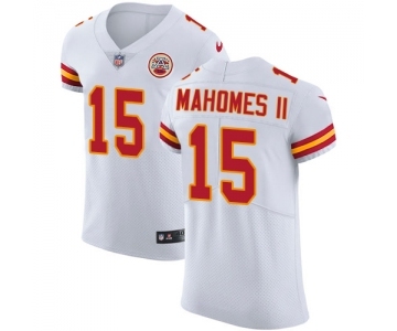 Men's Nike Kansas City Chiefs #15 Patrick Mahomes II White Vapor Untouchable Elite Player NFL Jersey