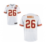 Men's Nike Kansas City Chiefs #26 KeiVarae Russell Elite White NFL Jersey