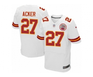 Men's Nike Kansas City Chiefs #27 Kenneth Acker Elite White NFL Jersey