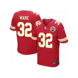 Men's Nike Kansas City Chiefs #32 Spencer Ware Elite Red Team Color NFL Jersey