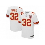 Men's Nike Kansas City Chiefs #32 Spencer Ware Elite White NFL Jersey